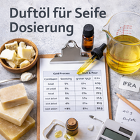Duftöl für Seife richtig dosieren – Tabelle für Cold Process und Melt and Pour