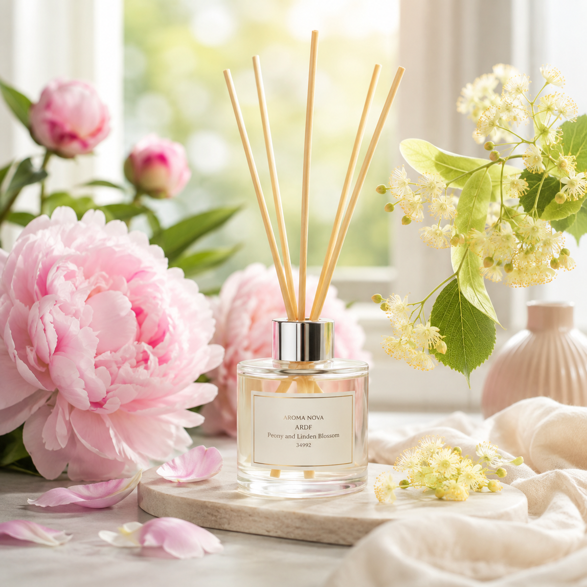 Pivoine et fleur de tilleul ARDF 34992
